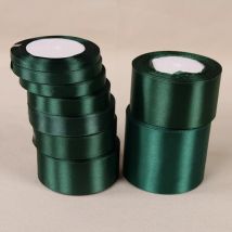 25 Yards dunkelgrünes Kunsthandwerk Satinband Weihnachtsgeschenk Schleife DIY handgemachtes Band Handarbeit Nähen Kleidung Party Hochzeit Dekoration