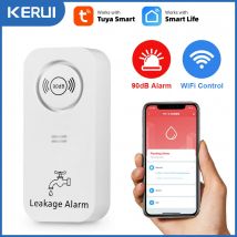 Kerui tuya wifi drahtloser wassers ensor 90db alarm wasser leck detektor alarm überwachung von lecks tropfen alarm für küche bad