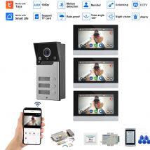 2F/3F Familie Multi Einheiten Wohnung Video Tür Telefon mit 7 zoll Bildschirm Schnappschuss Rekord Tuya WIFI Gebäude intercom Türklingel Kits