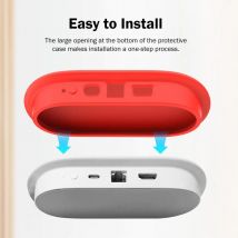 Adatto per Google TV Streamer (4K) Custodia protettiva per host, custodia protettiva in silicone antigoccia Cavo TV