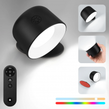 Led Wand Lampe Touch Control Fernbedienung 360-Drehbare USB Aufladen Drahtlose Tragbare Nachtlicht Für Schlafzimmer Leselampe