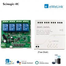 4-Kanal Ewelink Smart WIFI Fernbedienung Schalter Relais Modul Tipp Empfänger Motor Licht Schalter Controller Alexa Kompatibel