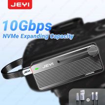JEYI M.2 NVMe SSD con tornillo de montaje de cámara, USB 3.1 Gen2 10Gbps Transferencia de cámara, Compatible con PC, teléfono