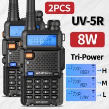 Baofeng UV 5R Walkie Talkie portatile Ham CB Radio Dual Band VHF UHF ricetrasmettitore FM Radio