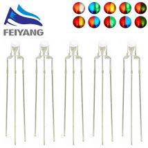 100PCS 3MM Runde Klare Linse Zwei Farbe Gemeinsame Anode/Kathode LED Rot Warm Weiß Blau Gelb grün Bi-Farbe Diode Licht