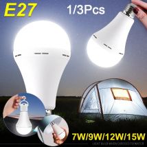 1/3 Stück wiederaufladbare LED-Lampe für den Außenbereich, wasserdicht, Notlicht, tragbar, hängendes Nachtlicht, verstellbar, für Camping, Angeln, Garten