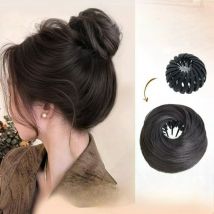 Synthetic Bird's-nest Bun Head Fake Hair Chignon Band Hair Extension Elastic Scrunchie For Asian Women Quickly Increase Hair
