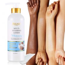 AILKE Multi Vitamin Whitening Body Lotion, With Vitamins A& E, Increase Skin Radiance, Even Skin Tone, Daily Moisturizer Cream