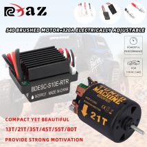 RCXAZ Wasserdichtes Bürstenmotor-Kit 540 Bürstenmotor 320A Bürsten-ESC, für 1/10 RC Auto Crawler Boot DIY