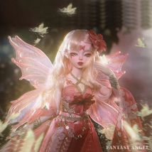 BJD Puppe 1/4 Salamander blinkender Flügel MSD Fee blühende Krabbe-Apfel handgemachte Künstler-Kugelgelenkpuppe