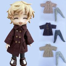 Neue Ob11 Kleidung Plaid Windjacke Mantel Lange Mantel Hosen Puppe Warme Kleidung Für Molly, Gsc Körper, Ymy, P9, obitsu11, 1/12 Bjd Puppe