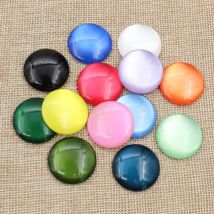 10pcs/lot 25mm Mixed Color Flat Back Resin Cabochons Cameo Fit 25mm Cameo Base Domed Jewelry Accessories Supplies