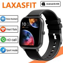 LAXASFIT 2025, neue Smartwatch für Herren, Bluetooth-Anruf, Fitness-Tracker, Herzfrequenz-Smartwatch für Herren und Damen, iOS und Android