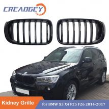 Abs front ersatz nieren grill single line 1 latte für bmw x3 x4 f25 f26 stoßstangen grills zubehör