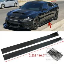 6PCS 2,2 m Universal Seite Rock Verlängerung Rocker Platte Lip Separator Stoßstange Für Dodge Charger SRT SXT RT für Audi A3 S3 A4 S4 A5