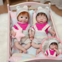 1PCS/2 Stile Waschbar 10 Zoll bebe reborn de silicona Mädchen Puppen Mit Offenen Mund & Verwurzelt Haar Neugeborenen silikon Mädchen Puppen