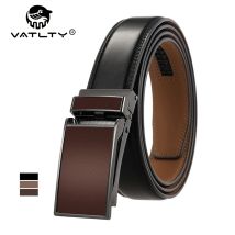 VATLTY New 3.0cm Men's Leather Belt Metal Automatic Buckle Trouser Belt for Male Fashion Non-perforated Waistband Girdle