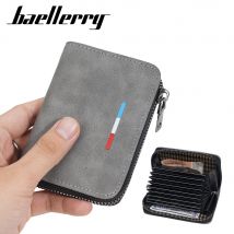 Neue männer Brieftaschen Einfache Retro Multi Karte Halter Top Qualität Männlichen Geldbörsen Zipper Orgel Karte Clips Klassische Karte taschen Für Männer