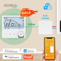 Tuya Wifi Kessel Thermostat Drahtlose Heizung Raum Thermostate Wifi Batterie Betrieben Gas Kessel Wasser Heizung Alexa Google Hause