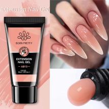 BORN PRETTY Gel acrilico da 30 ml per l'estensione delle unghie Colore bianco trasparente nudo Costruzione rapida Prolunga manicure Nail Art Vernice gel duro