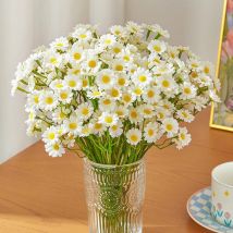 120 teste di fiori artificiali margherita piccola margherita bouquet di fiori finti per la decorazione della tavola della festa nuziale di San Valentino decorazioni per la casa fai da te
