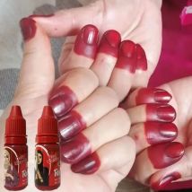 Malaysia Natural Henna DIY Nail Dyeing Black Wine Red Nail Art Natural Lasting Colors luster 10ml bottle