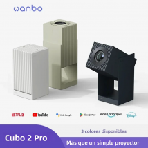 Proyector Portátil Wanbo Cube 2 Pro 4K Nativo 1080P, 500ANSI, Android TV 11.0, Radar Láser ToF, Enfoque en Tiempo Real, 3 Colores Disponibles