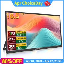 HGFRTEE Monitor portátil de 18,5 pulgadas y 100Hz con soporte de orificio VESA, pantalla extendida para juegos de PC, ADS-IPS, soporte de pantalla grande tipo C HDMI