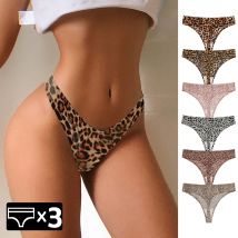 WarmSteps 3 Teile/satz Damen Leopard Tangas Nahtlose Höschen für Frau G Strings Weibliche Tangas Dessous Intime Tangas Hot Pantys