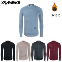 Ykywbike Maglia da ciclismo invernale da uomo in pile termico Abbigliamento da bicicletta MTB Manica lunga Top caldi Giacca da bici da strada