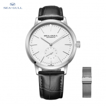 2025  gabbiano Business Watch orologi da polso meccanici da uomo 50m orologi da uomo in pelle impermeabile san valentino relogio masculino 6075