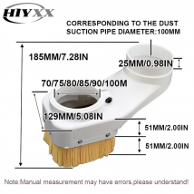 Collettore di polveri per scarpe con mandrino CNC 70MM 75MM 80MM 85MM 90MM 100MM Spazzola per copertura antipolvere per tubo da 100MM Router CNC