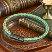 Einzigartiges mehrfarbiges geflochtenes Schnurarmband, Unisex, handgewebt, zweilagig, tibetischer Nationalstil, Glücksarmband, Festival, Neujahrsschmuck