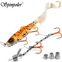 Spinpoler Fishing Lure Big Game Soft Bait 17.5cm 22cm Swimbait Artificial With Stinger Rig Hook Systerm Trout Pike Fishing Gear