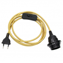 2 m EU-Stecker-Netzkabel mit Ein-Aus-Schalter, E27-Gewinde, Lampenfassung für Wandleuchte, hängendes Lichtkabel-Set