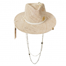 Metall brief beige stroh hut handgemachte design hut perle kette sommer sonnenhut neue brief hut strand frauen gorras para hombres