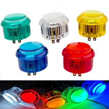 6 stücke 30mm 24mm LED kopie sanwa obsc Arcade Taster sanwa Taste Schalter 5V Beleuchtet für diy Arcade kit Schrank pandora box