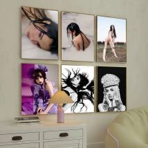 Singer P-Poppy Negative Spaces Poster Suitable For Home Living Room Bedroom Office Bar Wall Decoration Sticker