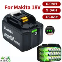 Makita 18V Battery 6AH 18AH Li-ion Replacement LXT BL1860B BL1860 BL1850 BL1830 DHP482RFX9 BL1815