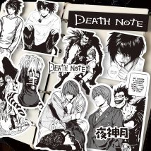 65PCS Death Note Cartoon Aufkleber Anime Schwarz Weiß Graffiti Dekoration DIY Kinder Spielzeug Laptop Gitarre Auto Fahrrad Skateboard Aufkleber
