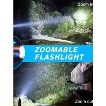 High Power LED Flashlight Powerful TYPE-C Rechargeable COB Flashlight With Side Light Torch For Outdoor Camping Hiking