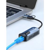 Unnlink 5G Ethernet Adapter 5000Mbps USB 3.1 & Type-C to Rj45 Network Card for Windows 10/11 MacOS Edit Real Time Streaming Call