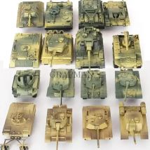 1/72 zusammengebauter Panzermodellbausatz aus Kunststoff, Militärmodell aus dem Zweiten Weltkrieg, Puzzles, 24 Stile, Panzer, Sandtischtanks, Spielzeug für Jungen