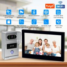 AHD8 Tuya WiFi inteligente Video sistema de teléfono de puerta de 4 cables cámara IP 1080P con Monitor Control de acceso para Villa/apartamento/oficina