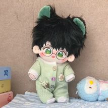 20cm Kawaii Plush Cotton Doll Idol Stuffed Star Figure Toys Signs Anime Magician Glasses Fat Body Doll Can Change Clothes Gifts