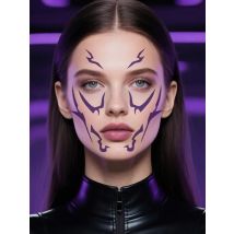 1/6PCS Anime Jinu Cosplay Fake Tattooing Temporary Sticker Paper Face Prop Body Art Halloween Temporary Tattoo Sticker Accessory