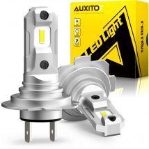 AUXITO 2X H7 HA CONDOTTO LA Lampadina Del Faro Canbus per Hyundai ix35 Tuscon Elantra i30 Mazda 3 5 6 Kia Ceed Optmia Sportage 360 H7 HA CONDOTTO LA Luce