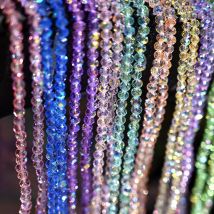 110 pz 4mm perline di cristallo artificiale di vetro piatto rotondo trasparente sfaccettato branello allentato del distanziatore per la creazione di gioielli collana braccialetto fai da te