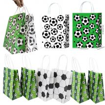 5/10/30/50 stücke Fußball Papier Taschen mit Griff Fußball Party Favor Taschen Sport Leckerli Süßigkeiten Snack taschen Fußball Geburtstag Party Decor