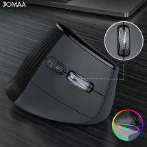 JOMAA Speed Roller Drahtlose Vertikale Maus Ergonomische Mäuse RGB Hintergrundbeleuchtung Bluetooth + 2,4G Maus für Laptop Tablet OS Windows